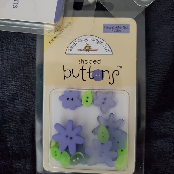 Forget-Me-Not Flowered Buttons - Set of 3 - NEW - Picture 3 of 5